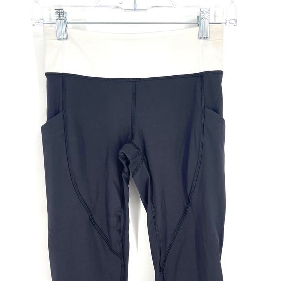 Lululemon Quick Feet Crop 19" Legging Black and White Size 4 - Picture 7 of 10
